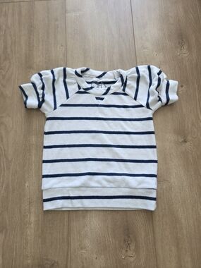 Chaser  Navy Stripe Short-Sleeve Tee - White & Navy